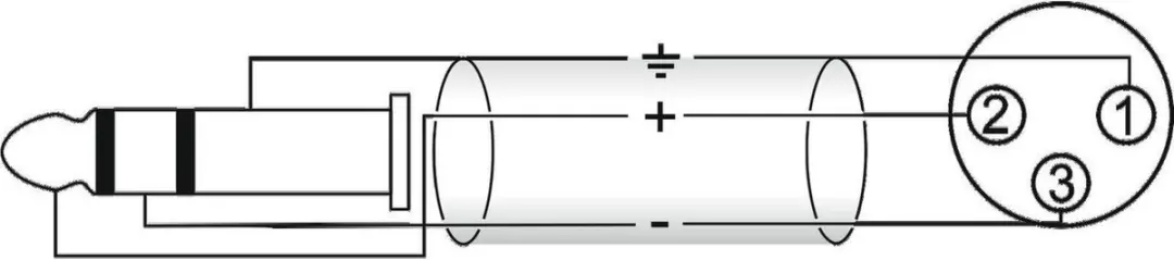 Omnitronic XLR(F)-Jack Stereo Adapterkabel 0.9m - Zwart