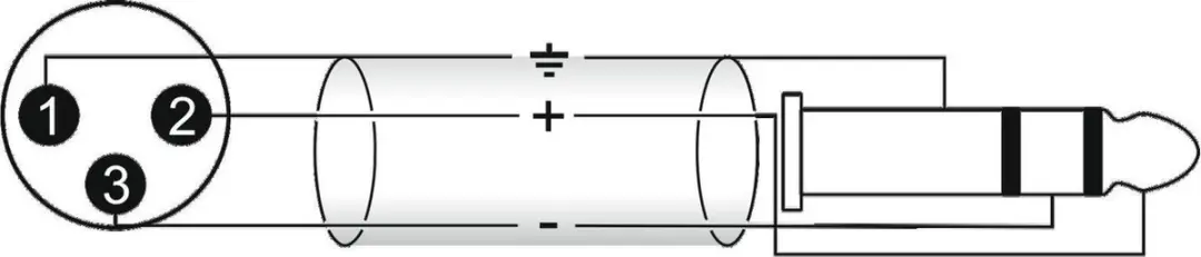 Omnitronic 30225196 XLR naar Jack Adapterkabel 2m - Zwart