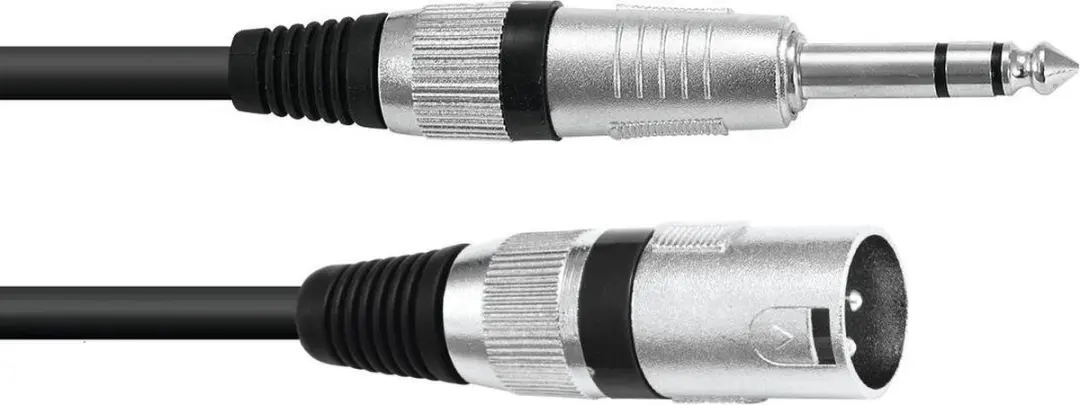 Omnitronic XLR naar Jack 6,3mm Adapterkabel 5m - Zwart
