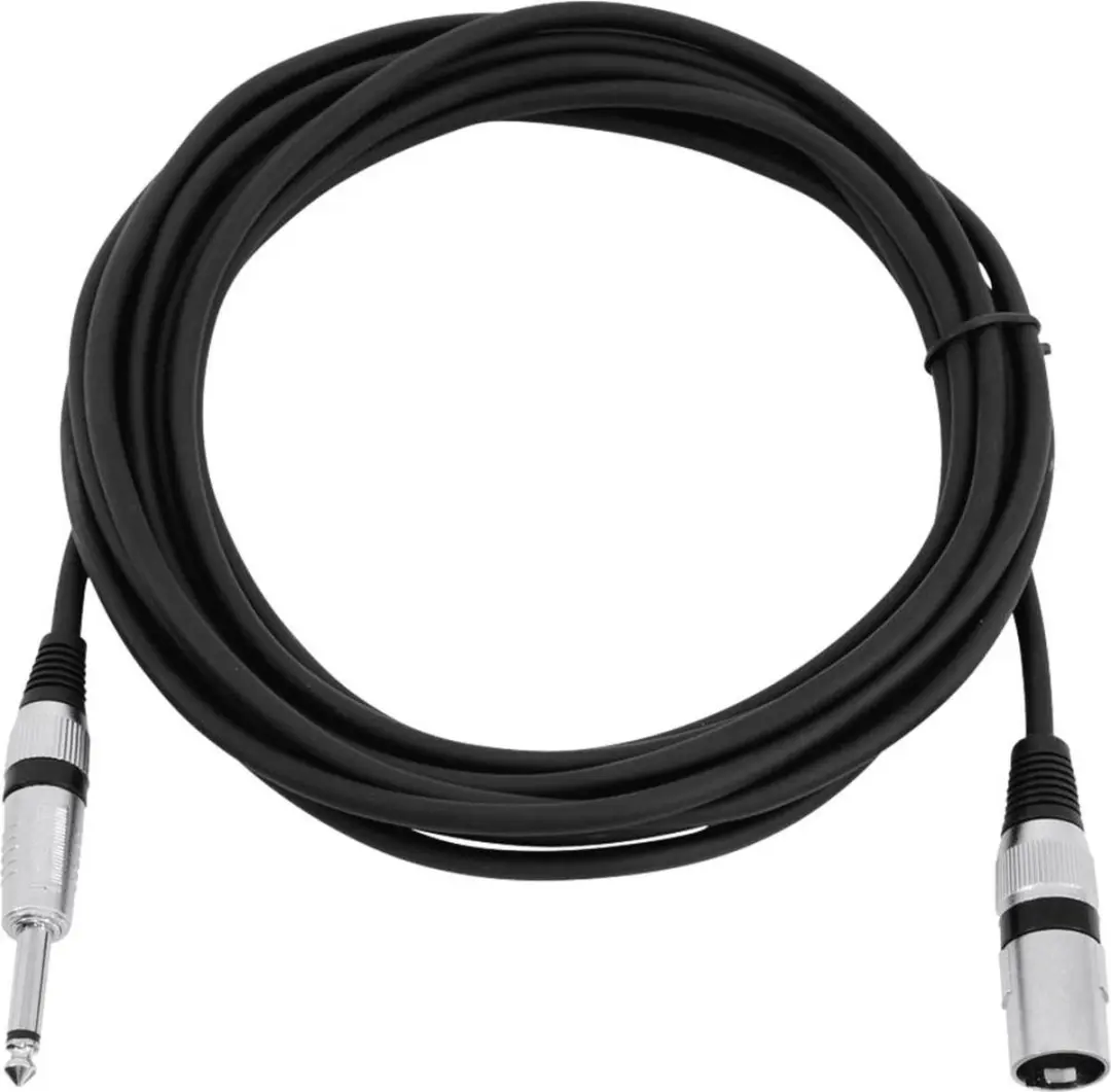Omnitronic 3022519C XLR naar Jack 6,3mm Adapterkabel - 5m - Zwart