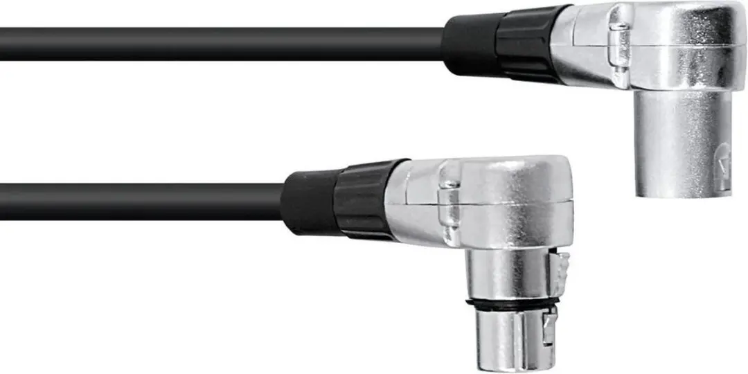 Omnitronic XLR Kabel 3-pin 3m 90°