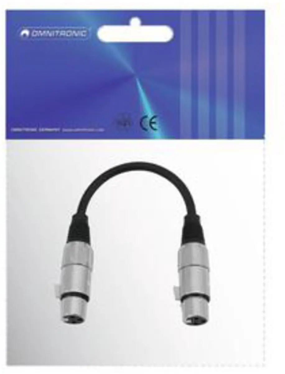 Omnitronic PAH0018100-000 XLR Patchkabel 0.2m - Zwart