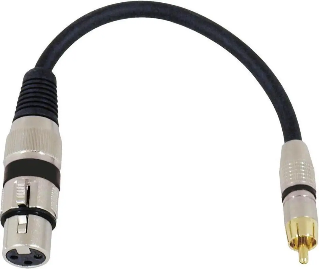 Omnitronic 3022075J XLR naar Cinch Adapterkabel 0.15m - Zwart