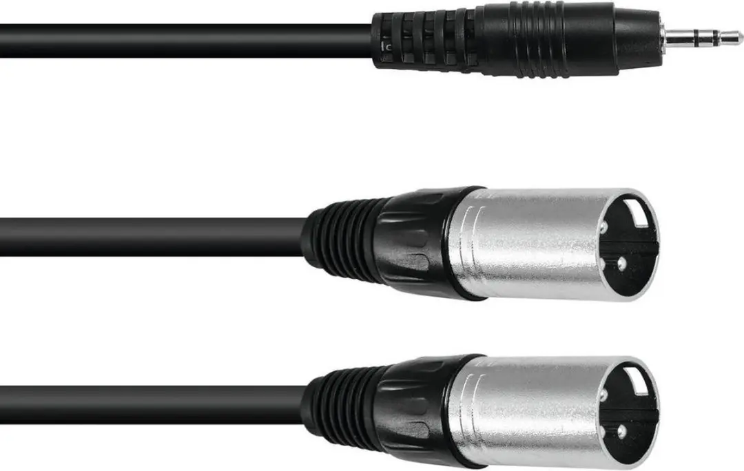 Omnitronic Jack Kabel 3,5mm naar 2x XLR