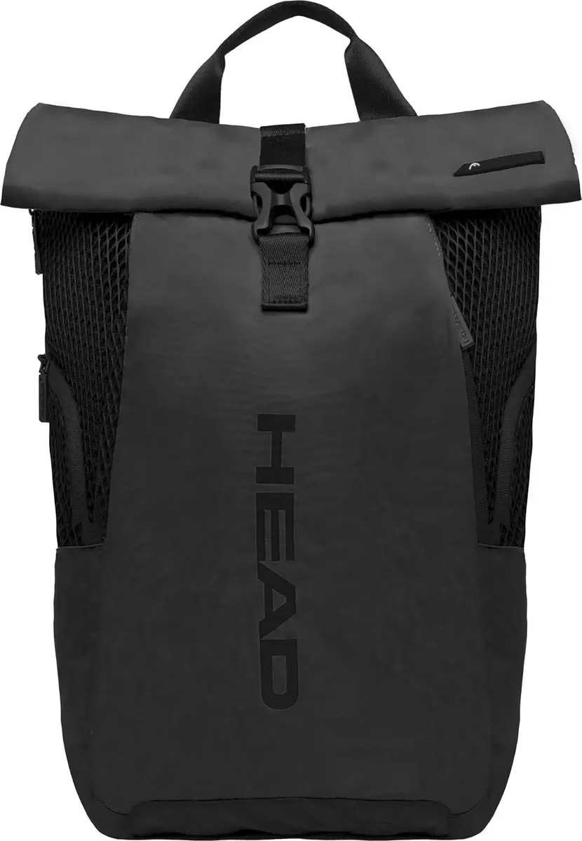 HEAD laptop rugzak rugzak met laptopvak Net Backpack Roll-Up 19L Black zwart