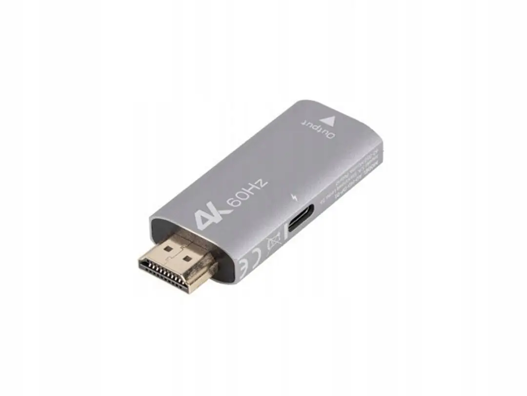 Lanberg HDMI naar DisplayPort Adapter 4K 60Hz - Zilver - afbeelding 3 van 6
