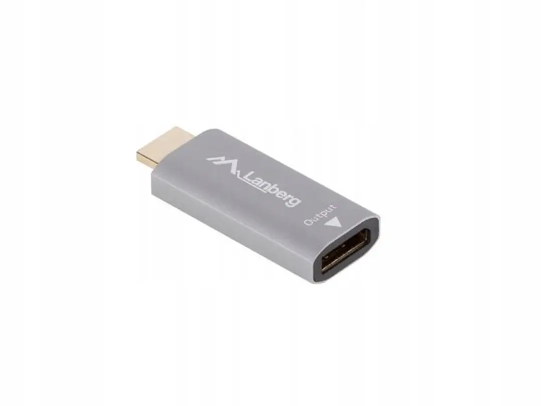 Lanberg HDMI naar DisplayPort Adapter 4K 60Hz - Zilver - afbeelding 5 van 6