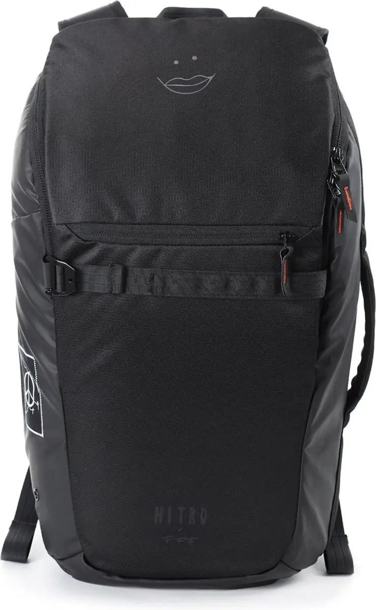 NITRO laptop rugzak rugzak met laptopvak Nikuro Traveller 32L Black zwart