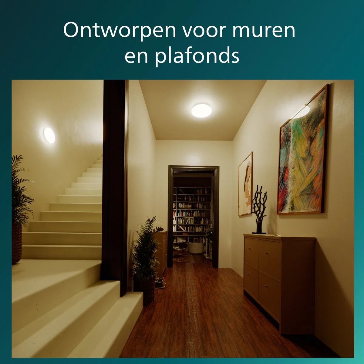 Philips Acuna Plafondlamp 24,5cm - 12W Warmwit - Met bewegingssensor - afbeelding 6 van 6