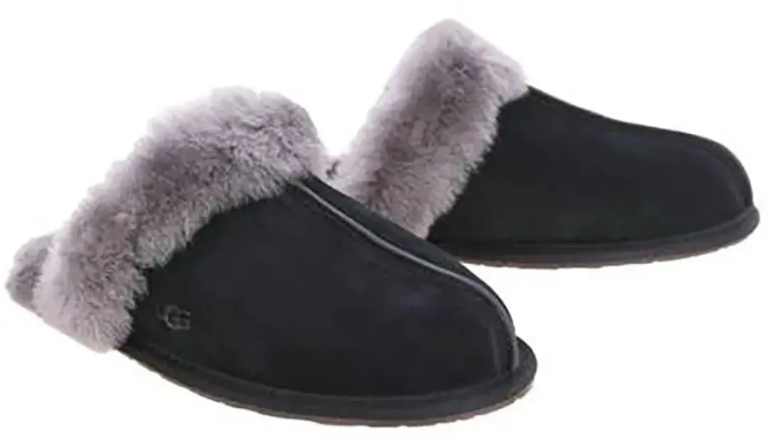UGG W Scuffette II Dames Sloffen - 36 - Zwart/Grijs