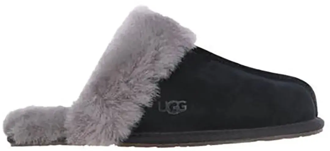 UGG W Scuffette II Dames Sloffen - 36 - Zwart/Grijs