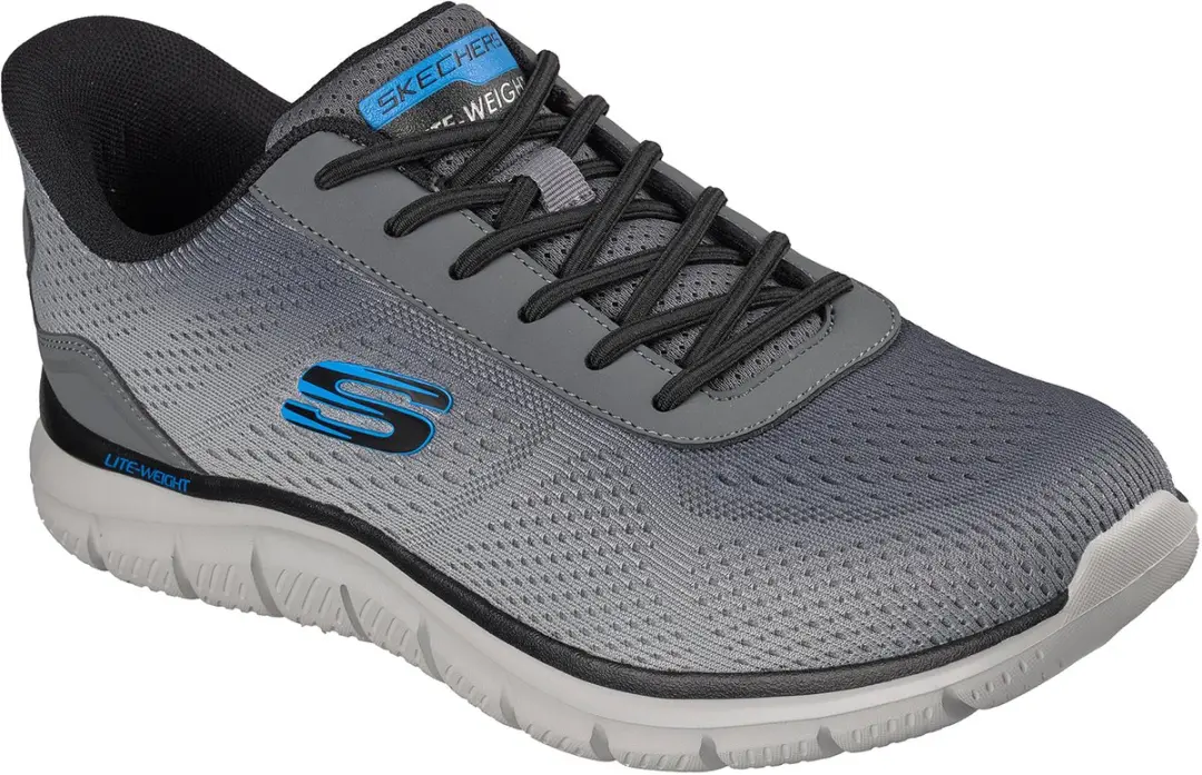 Skechers Heren Track Revno Slip Ins Sneakers Charcoal Grey