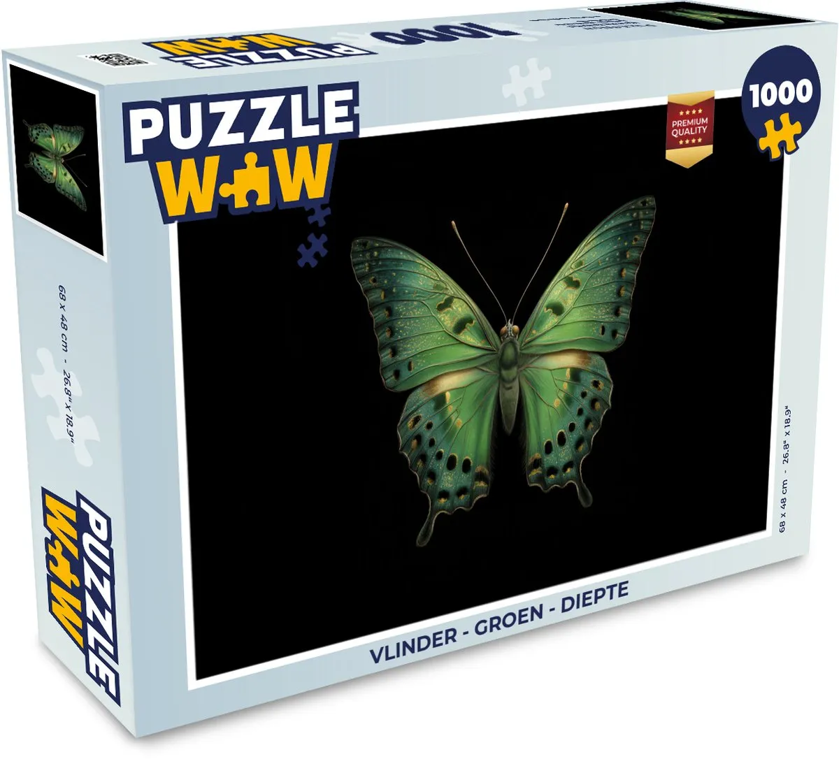 PuzzleWow Vlinder Legpuzzel 1000 Stuks - Groen
