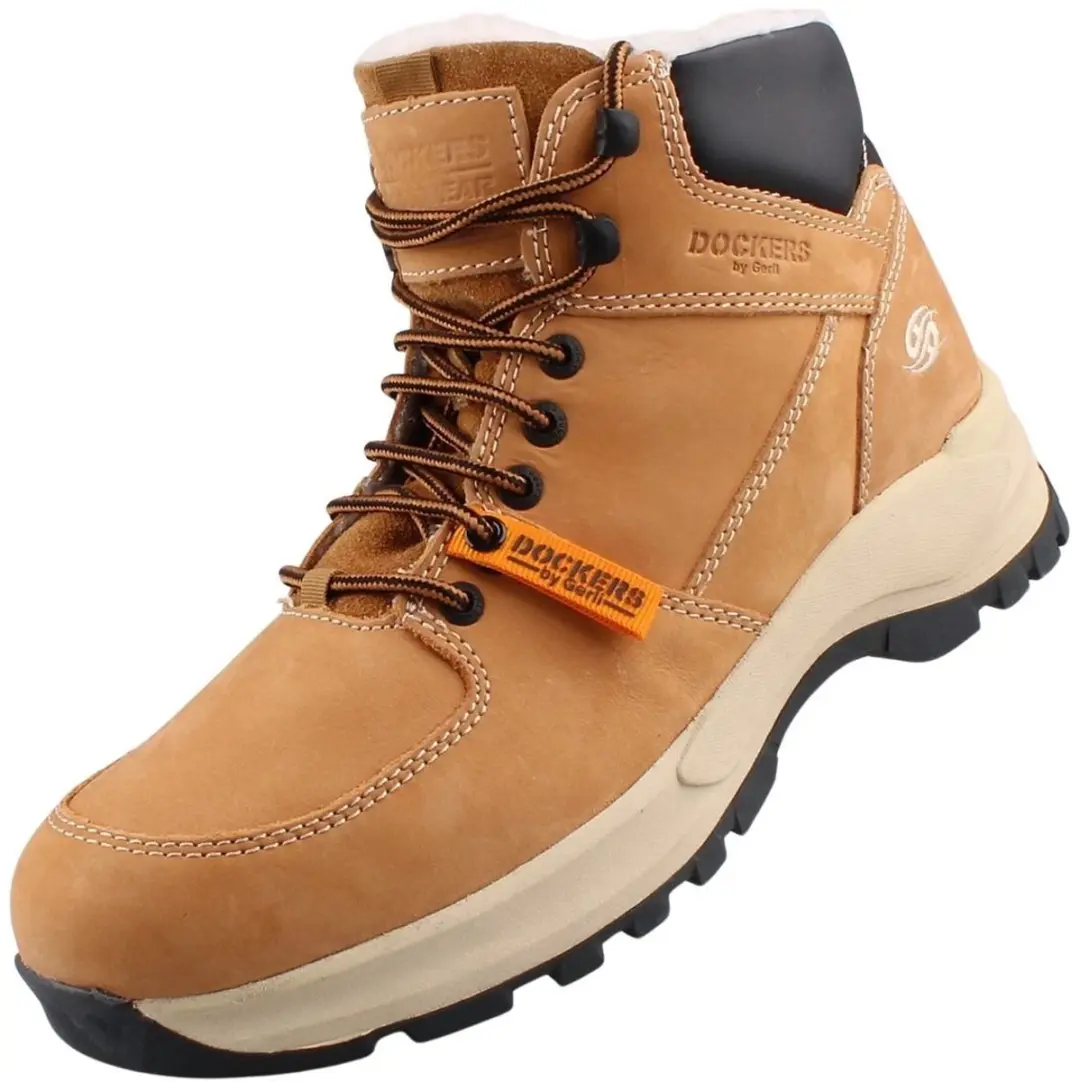 Dockers by Gerli heren gevoerde leren laarzen Golden Tan (geel)