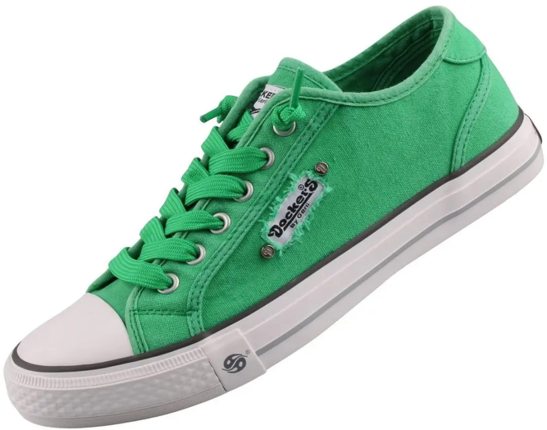 Dockers by Gerli dames canvas sneaker groen