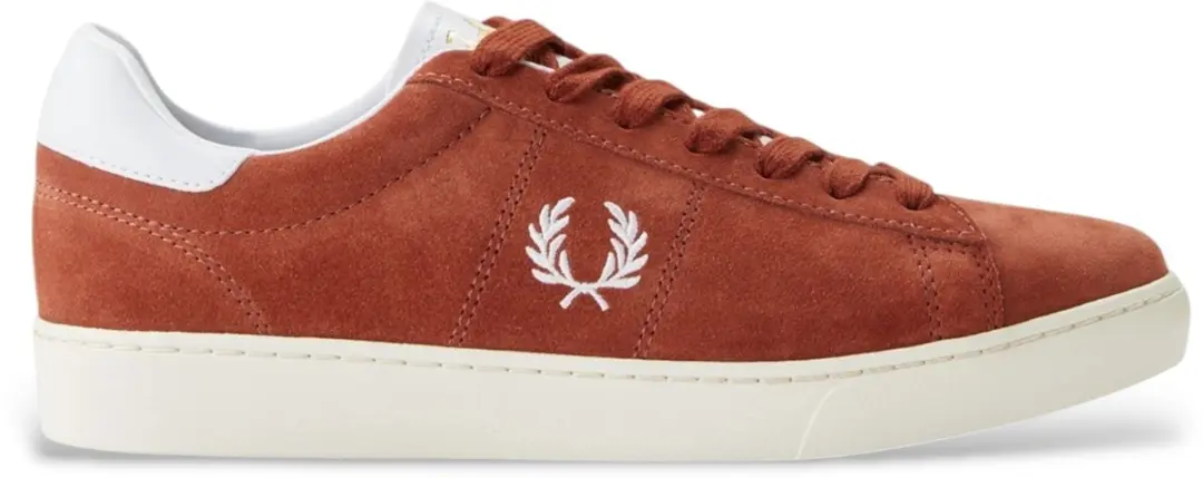 Fred Perry Bruine leren sneakers Spencer (dakpansteen)
