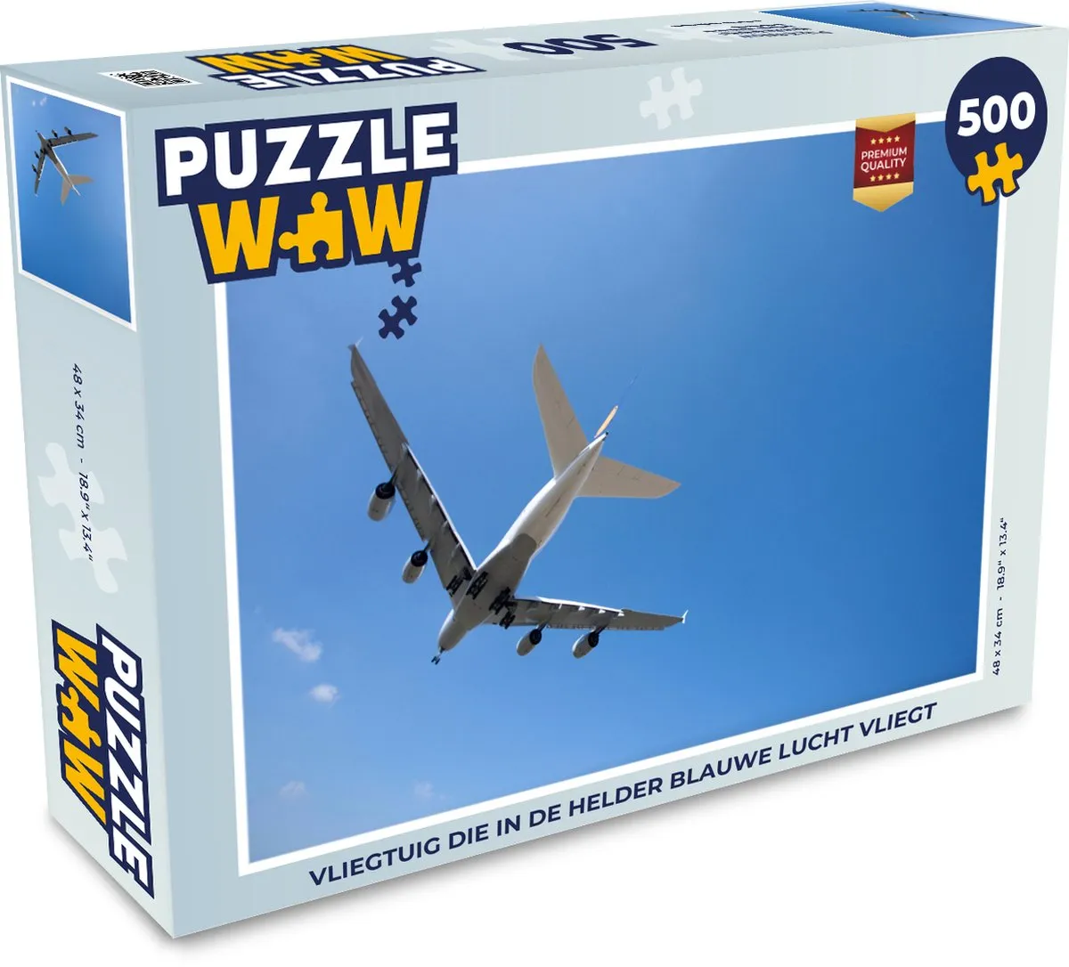 PuzzleWow Legpuzzel Vliegtuig 500 Stuks - Multicolor
