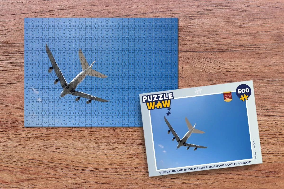 PuzzleWow Legpuzzel Vliegtuig 500 Stuks - Multicolor