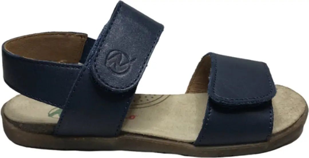 Naturino velcro's effen lederen sandalen Colm Navy mt 27