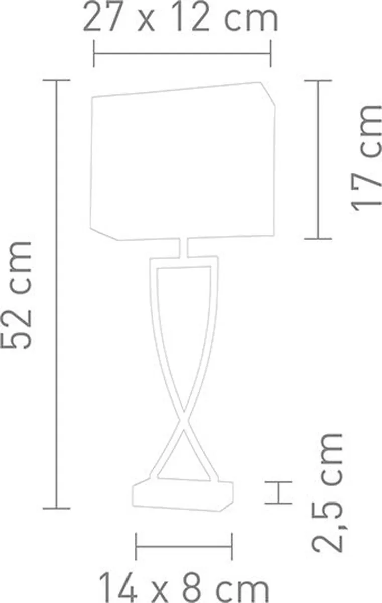 Villeroy & Boch Toulouse Tafellamp E27 - Zilver
