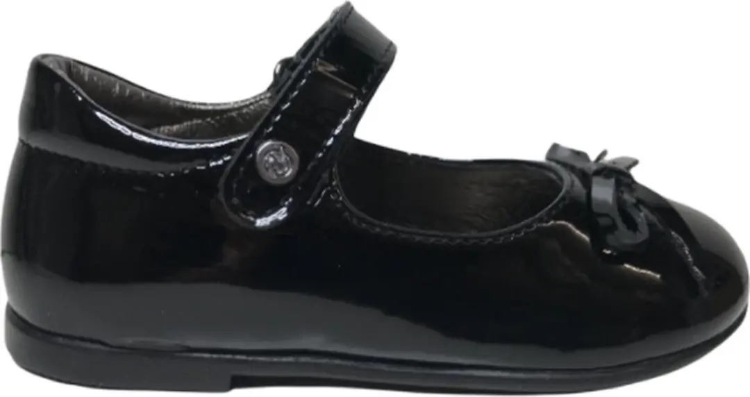 Naturino velcro riempje strikje lederen ballerina 4524 lak zwart mt 19
