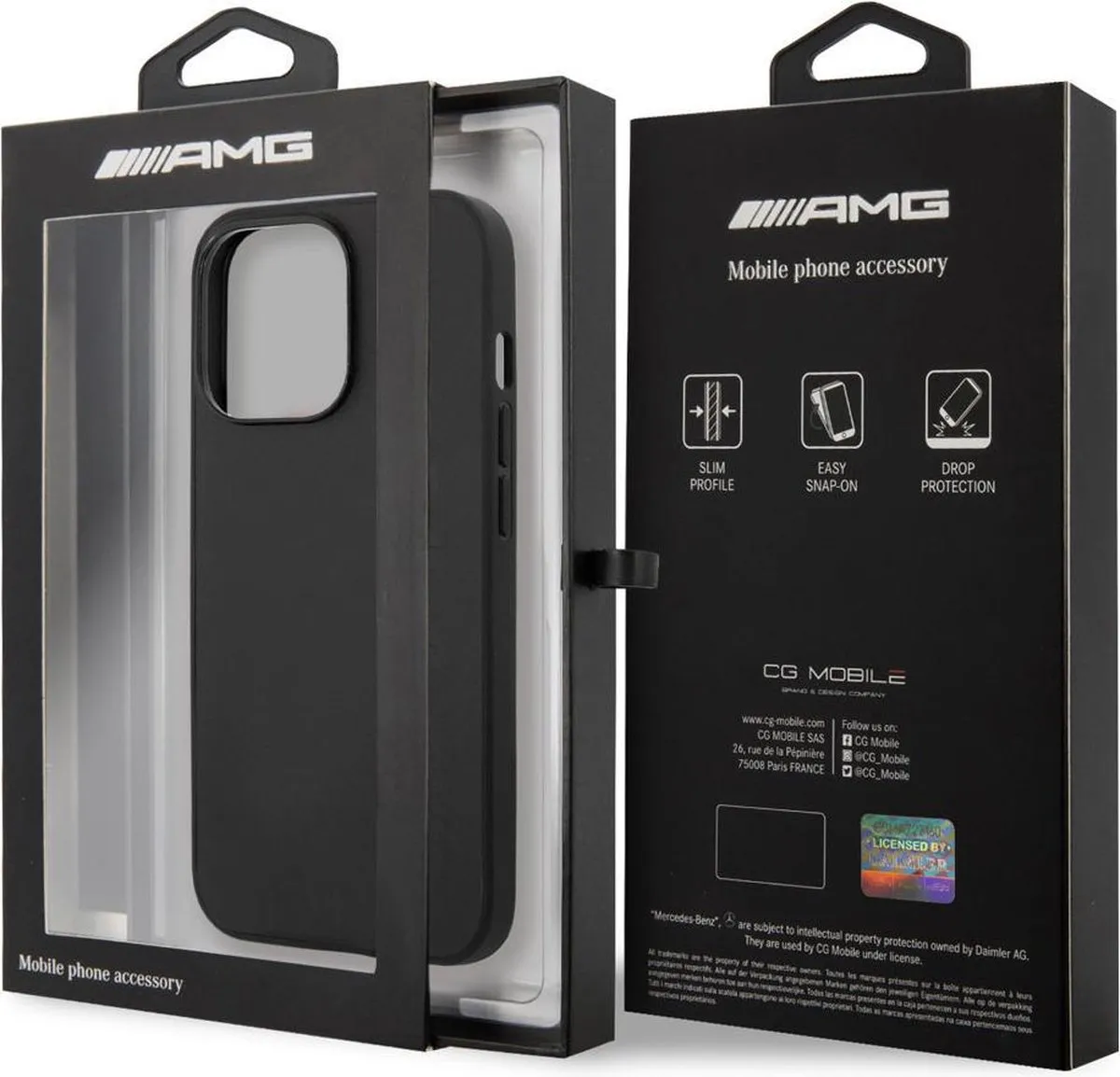 Mercedes-Benz iPhone 13 Pro Hoesje - Effen Zwart