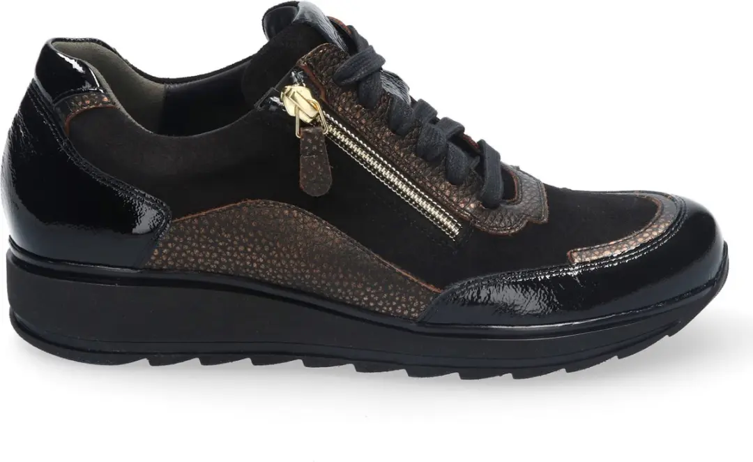 Durea 6263 Sneaker Zwart/Brons H