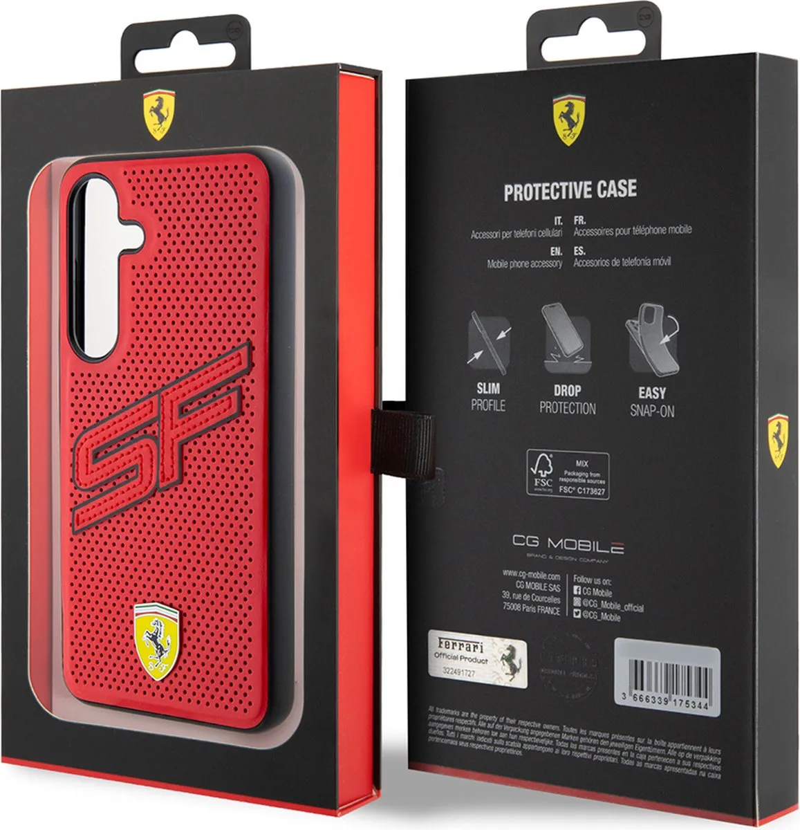 Ferrari Backcase Hoesje Samsung Galaxy S24 - Rood - Kunstleer - afbeelding 6 van 6