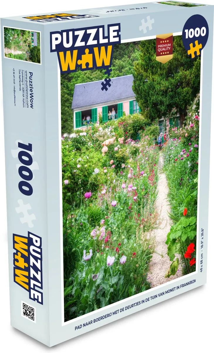 PuzzleWow Legpuzzel Monet Boerderij 1000 Stuks - Multicolor