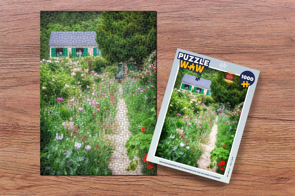 PuzzleWow Legpuzzel Monet Boerderij 1000 Stuks - Multicolor