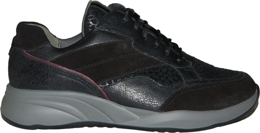 Durea Dames Sneaker 6308-605-1738 - Zwart/Combi - Wijdte H