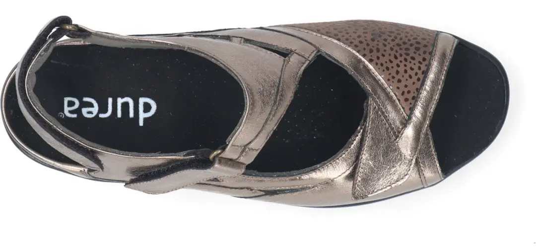 Durea 7408 Bronzen Leren Sandalen - 38