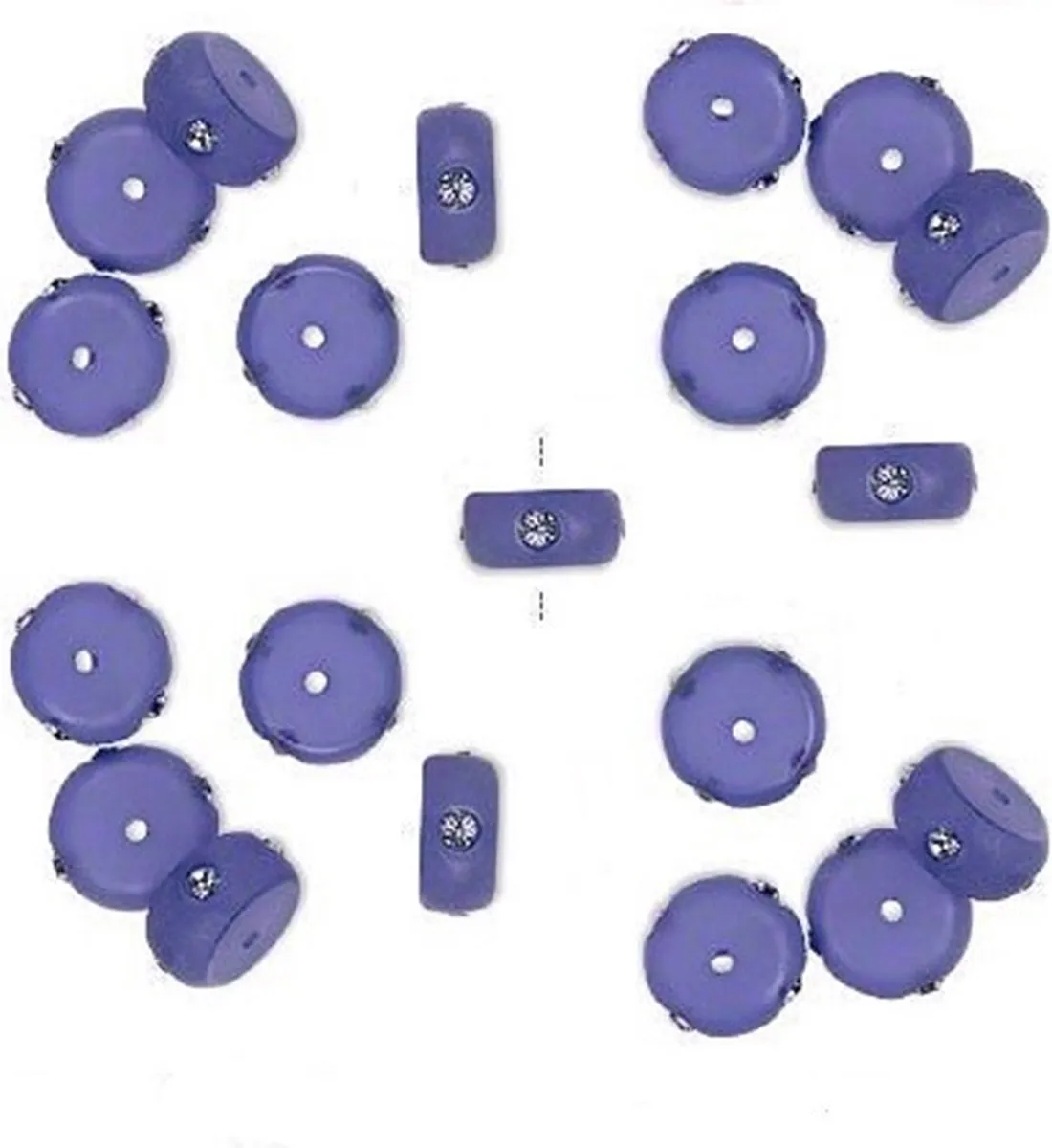 Swarovski Frosted Paarse Resin Kralen 10x5mm