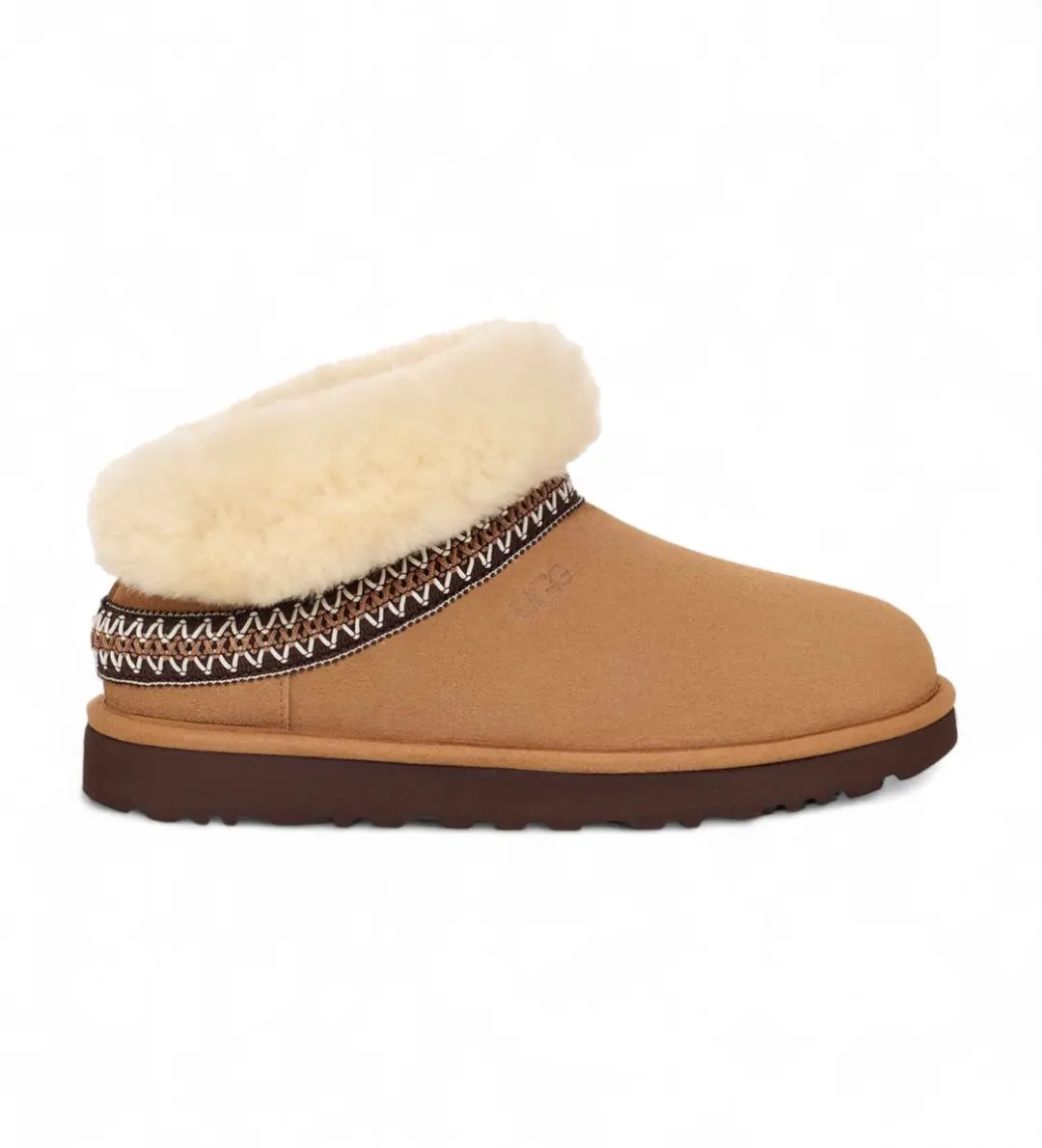 UGG Classic Mini Crescent Leren Enkellaarsjes
