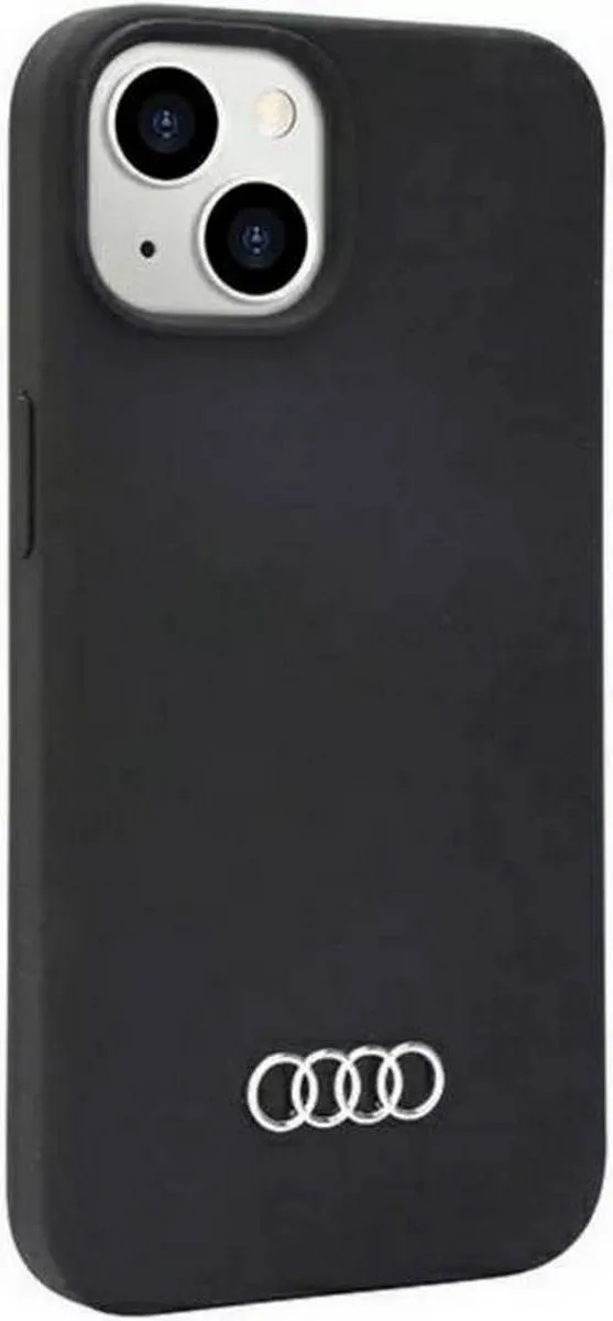 Audi Silicone Back Case voor iPhone 14 - Zwart