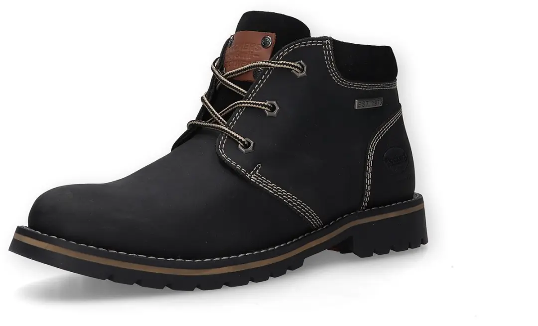 Dockers by Gerli heren leren veterschoenen 53WI013-401100 laarzen zwart