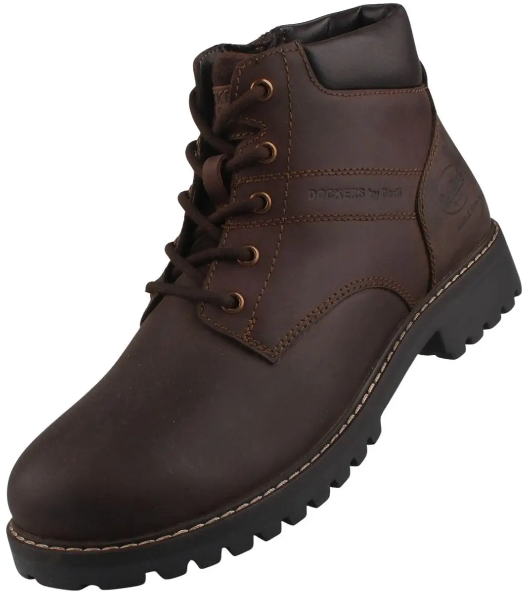 Dockers heren leren enkellaarsjes donkerbruin 57IR002-402320