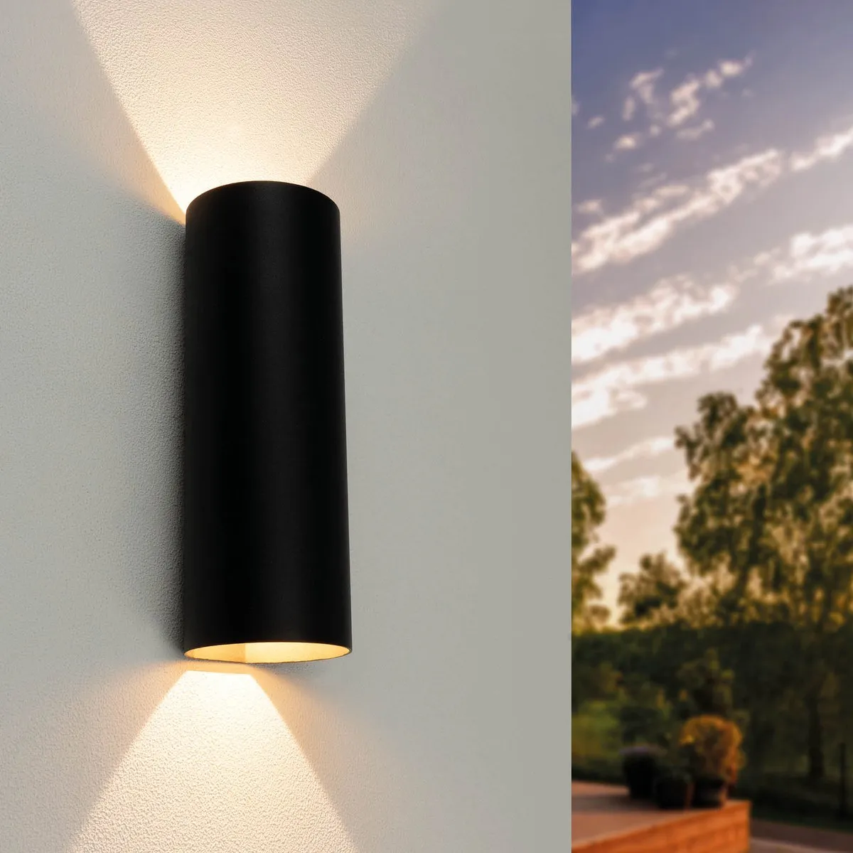 Ledvion Wandlamp 9W 800L 3000K - Zwart