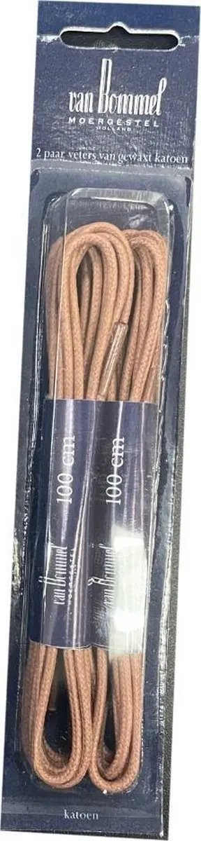 Originele Van Bommel veters Cognac 100cm