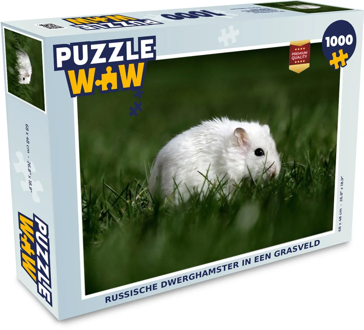 PuzzleWow Legpuzzel Russische Dwerghamster 1000 Stuks - Multicolor