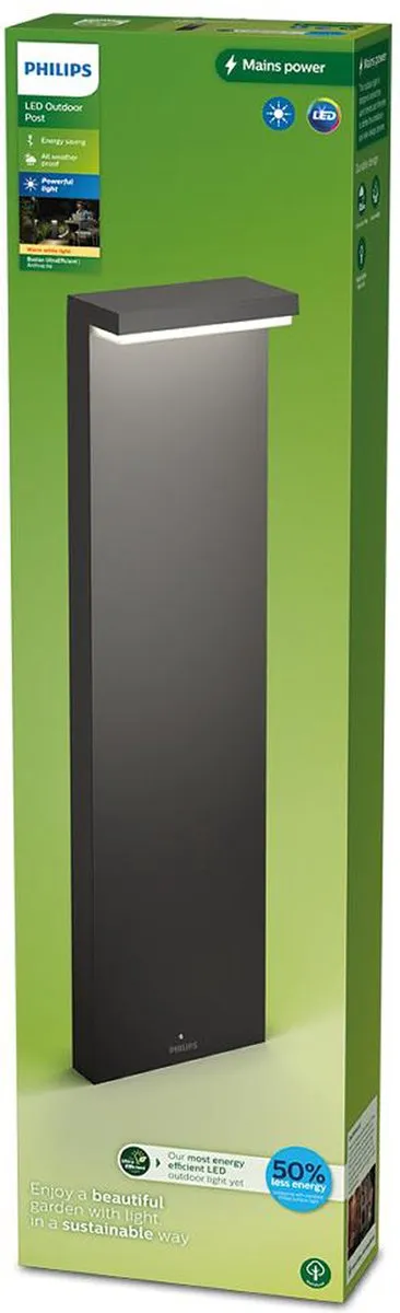 Philips Bustan Tuinpaal 3,8W - Anthraciet