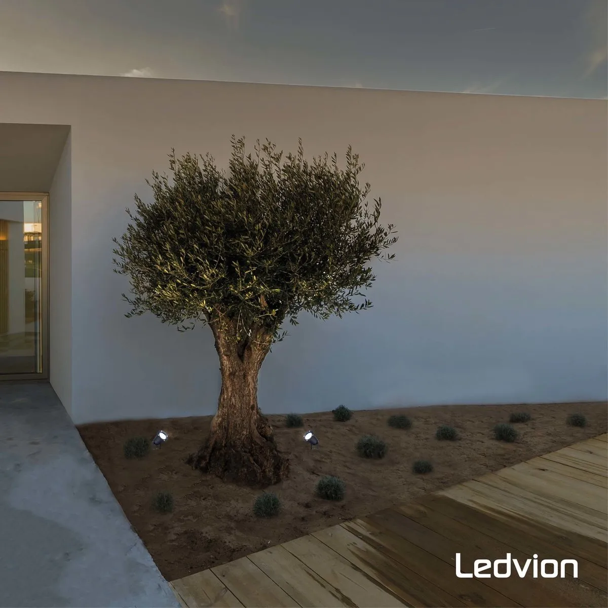 LEDVION 9x LED Prikspots IP65 5W 6500K - Zwart - afbeelding 6 van 6