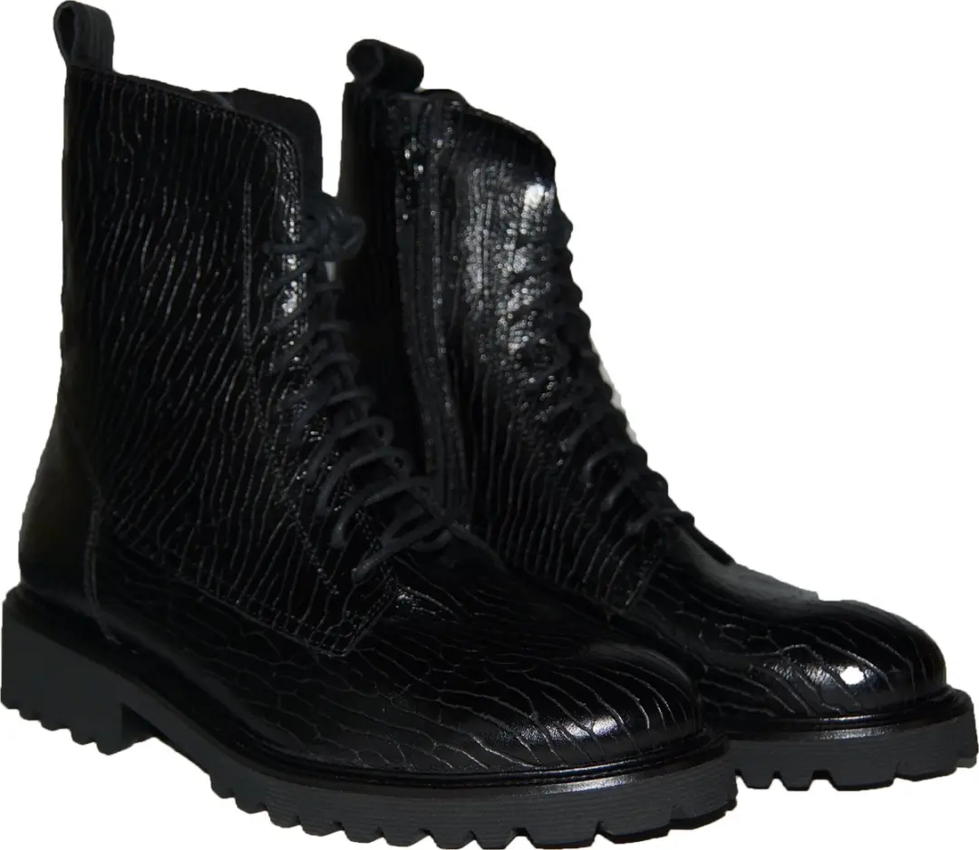 Durea Veterboot 9801 1275 - Zwart - Maat 40