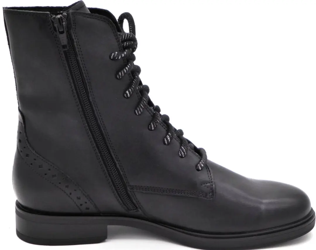 Durea Dames Veterboot 9826-835-1898 - Zwart - Maat 37.5