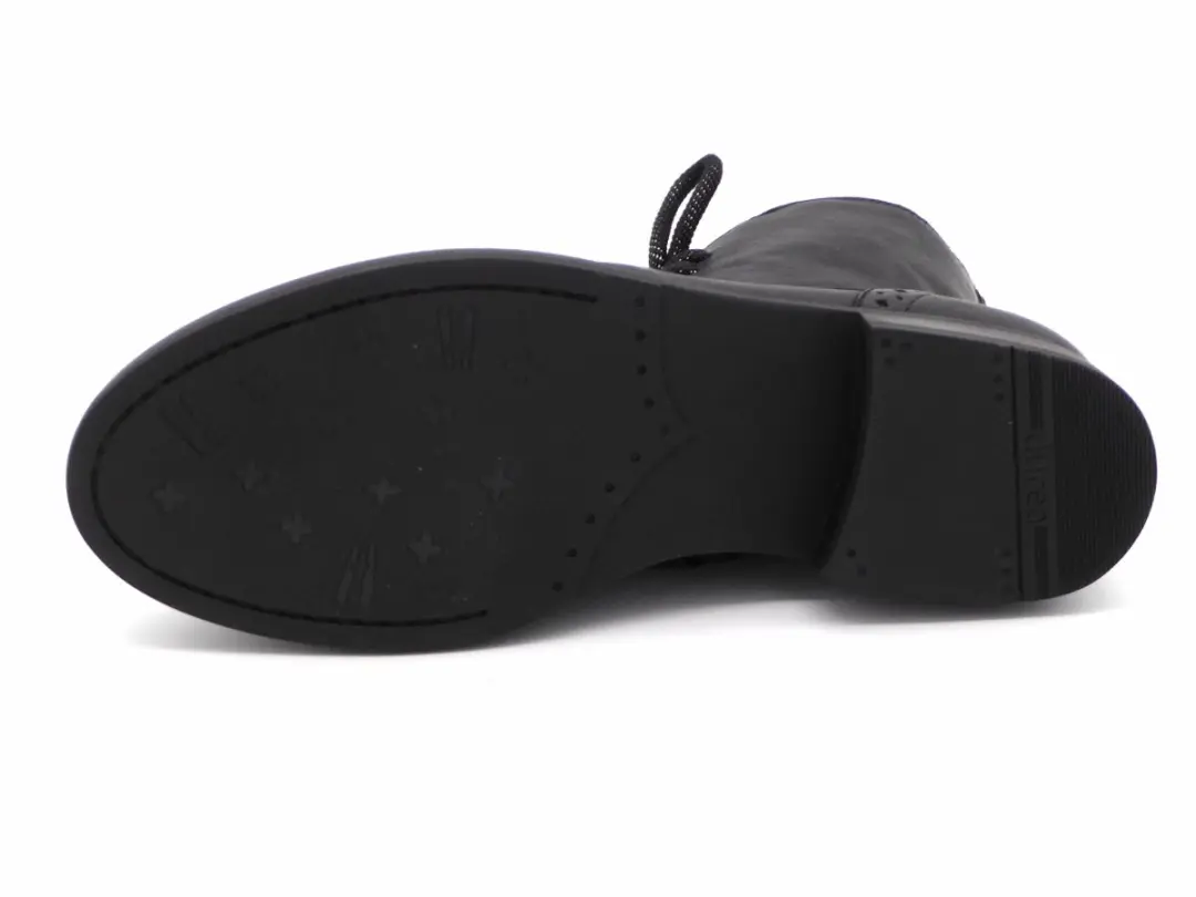 Durea Dames Veterboot 9826-835-1898 - Zwart - Maat 40.5