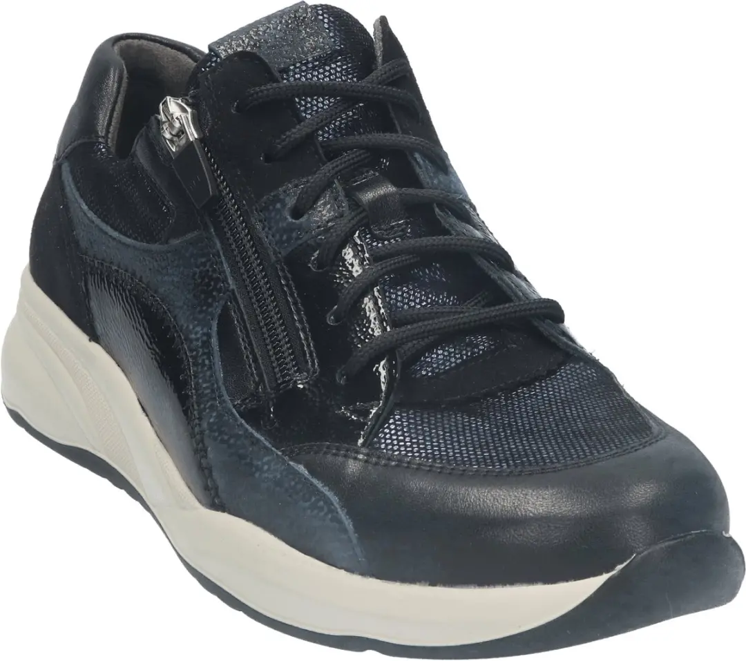 Durea 6318 H Dames Sneakers - Zwart/Blauw - Maat 39