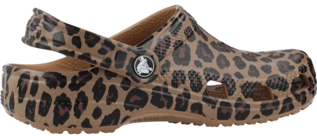 Crocs Classic Animal Instappers Junior Slides 33/34 - Bruin/Zwart - afbeelding 4 van 6