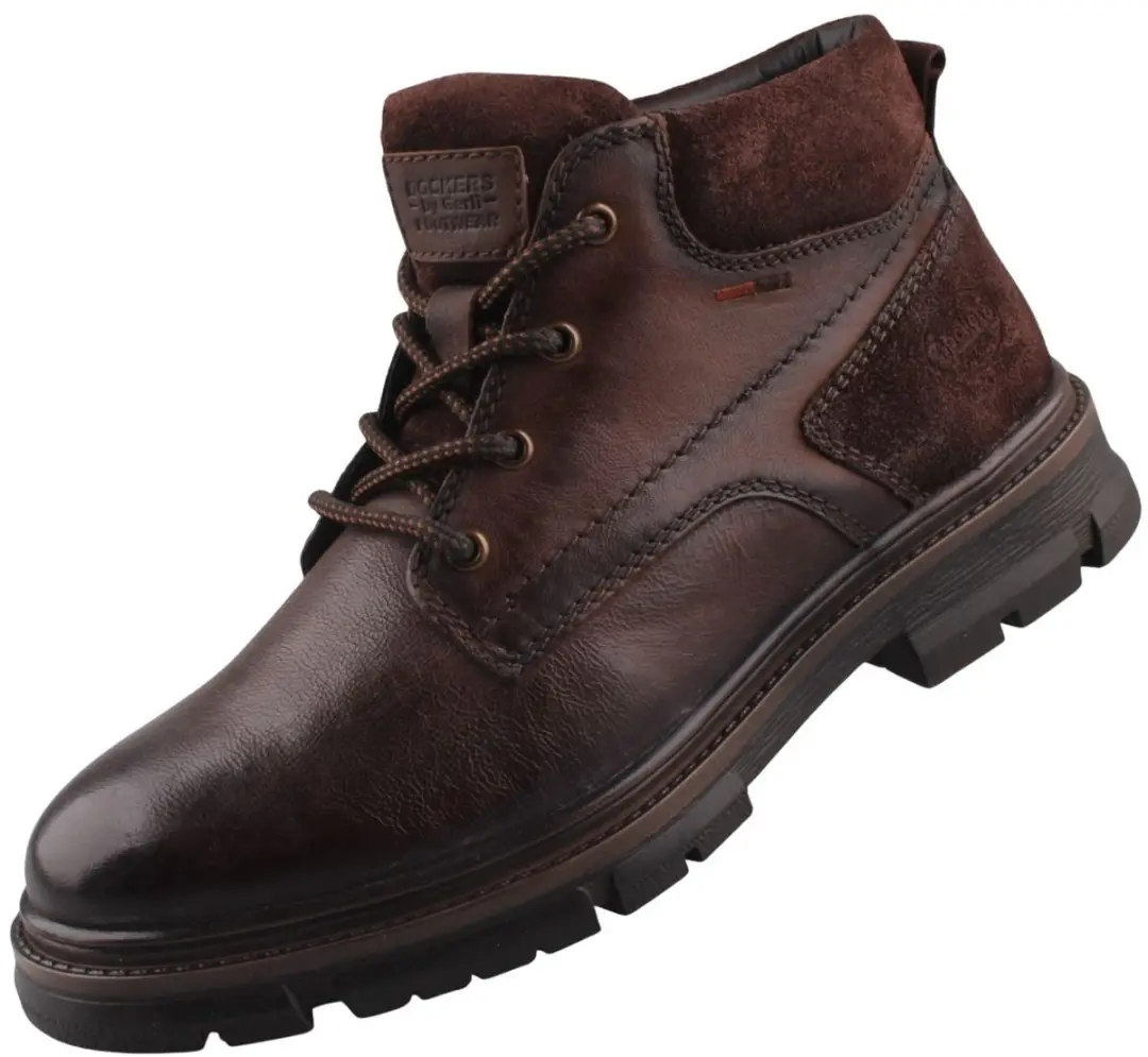 Dockers by Gerli herenleren laarzen donkerbruin 59MH001-460380