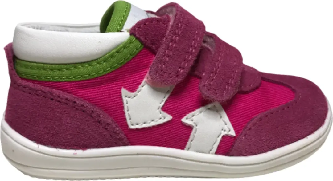 Naturino Mt 29 velcro's witte pijlen sportieve lederen sneakers Shrugs fuxia