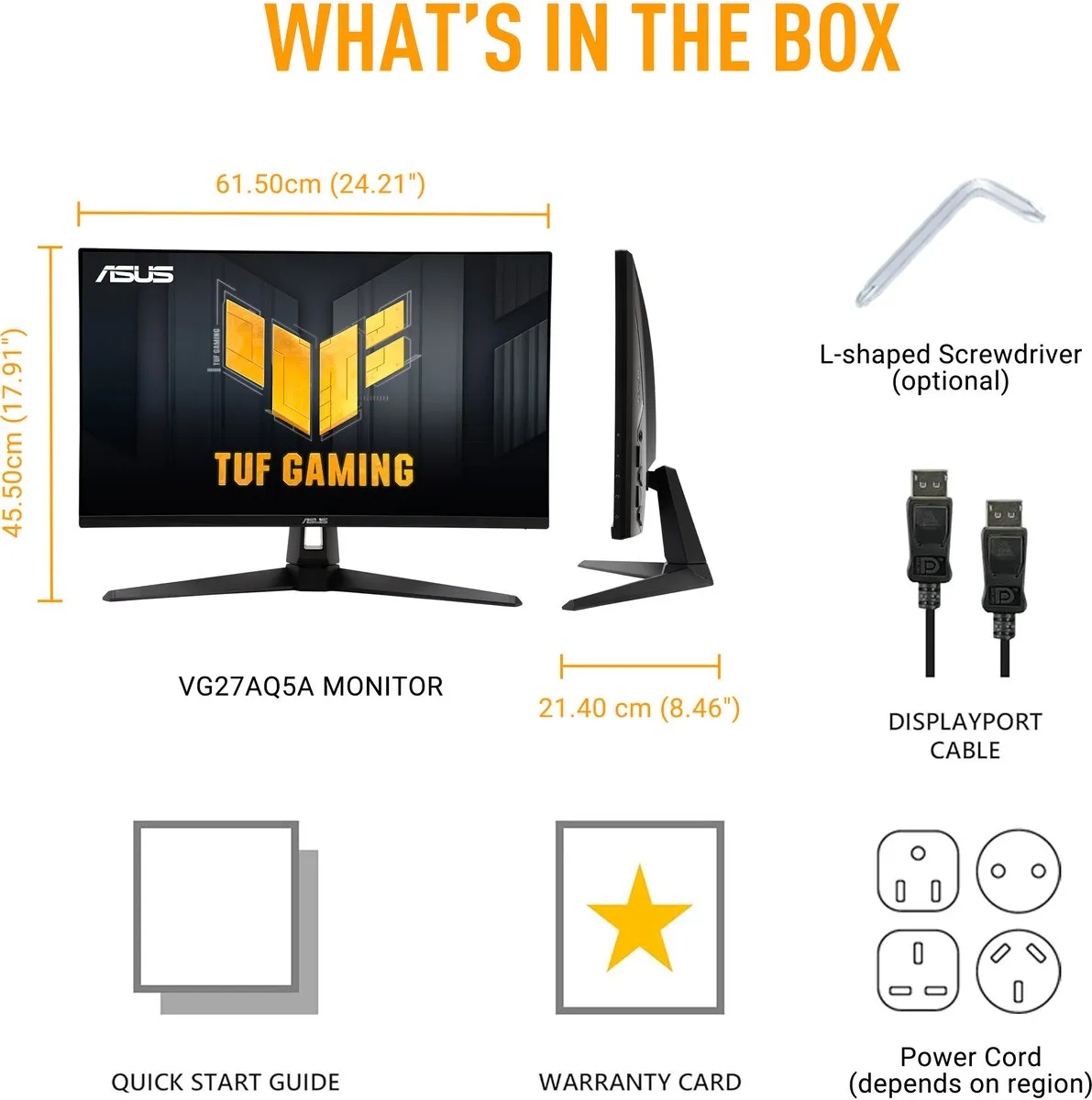 ASUS TUF Gaming VG27AQ5A Monitor 27" - QHD 210Hz G-Sync